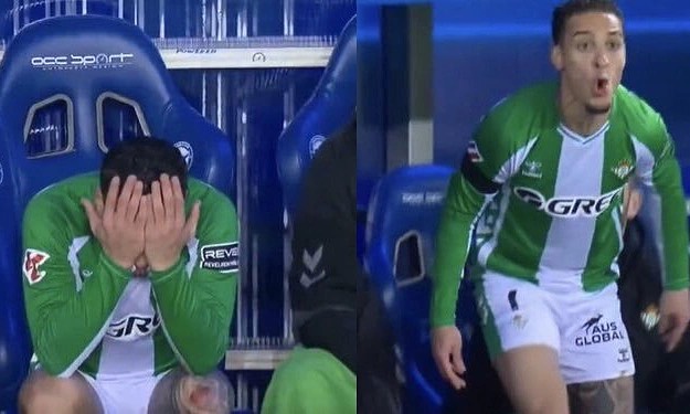 Antony thất vọng với chính bản thân ở trận thua Alaves. Antony thất vọng sau trận thua Alaves