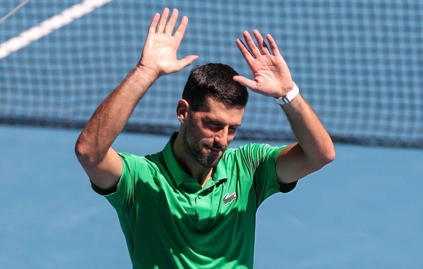 Novak Djokovic thi đấu tại Australian Open 2026