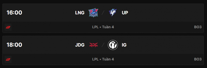 Lịch thi đấu LMHT hôm nay 3/2