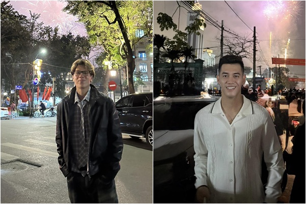 Lê Viktor và Nguyễn Tiến Linh đi ngắm pháo hoa đêm giao thừa