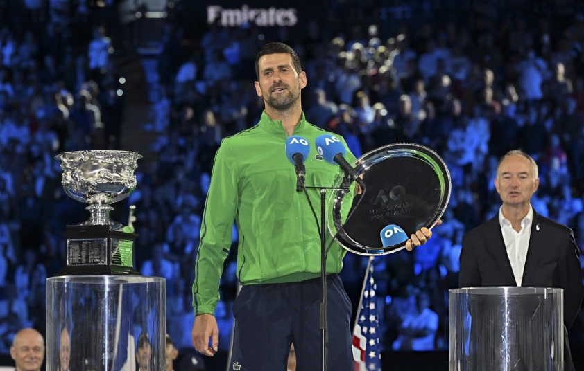 Novak Djokovic cùng danh hiệu á quân Australian Open 2026