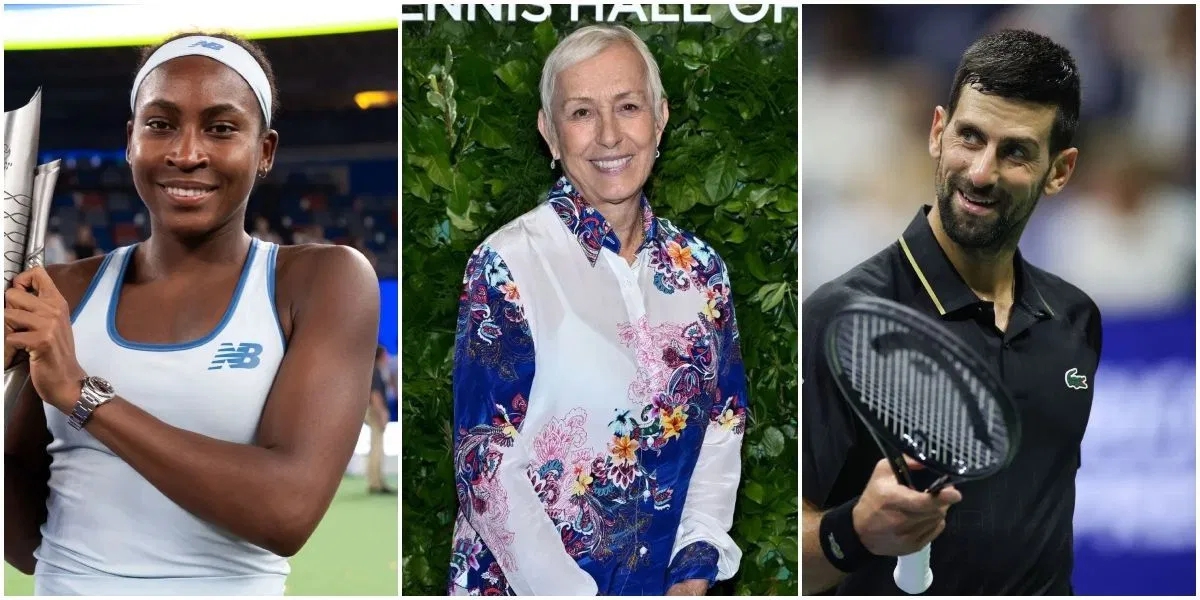 Coco Gauff được huyền thoại Martina Navratilova (giữa) so sánh với Djokovic