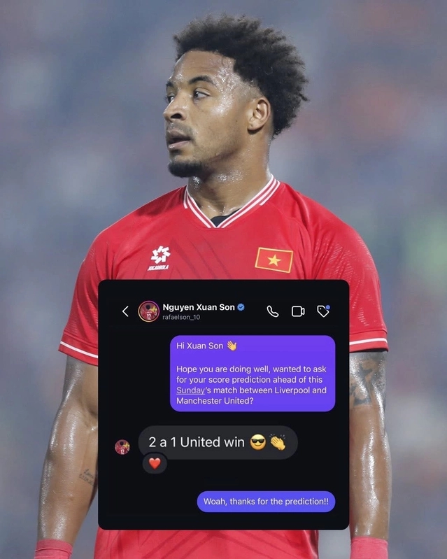 Xuân Son dự đoán chính xác tỷ số trận Liverpool 1-2 Manchester United
