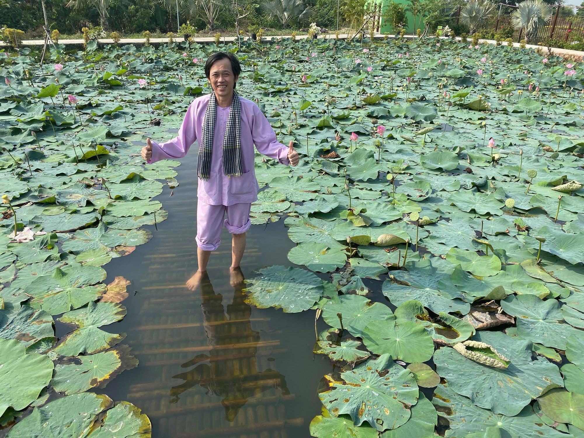 Hoài Linh làm vườn