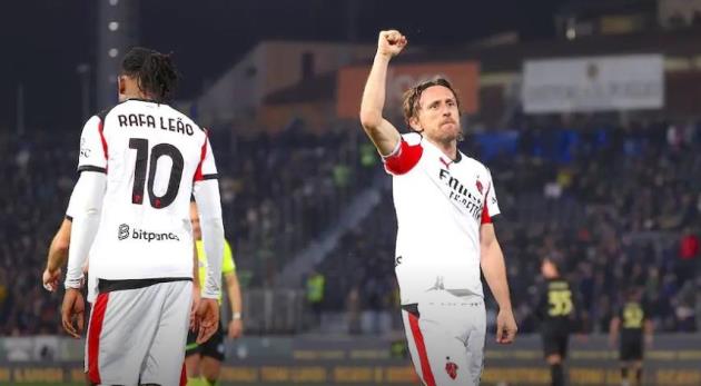 Modric ghi bàn quyết định cho Milan