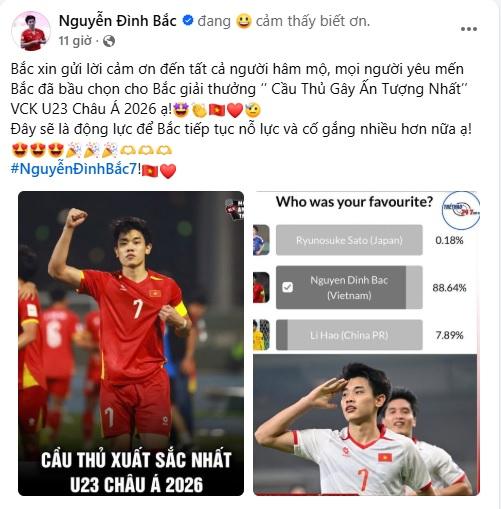 Chia sẻ cảm xúc của Đình Bắc