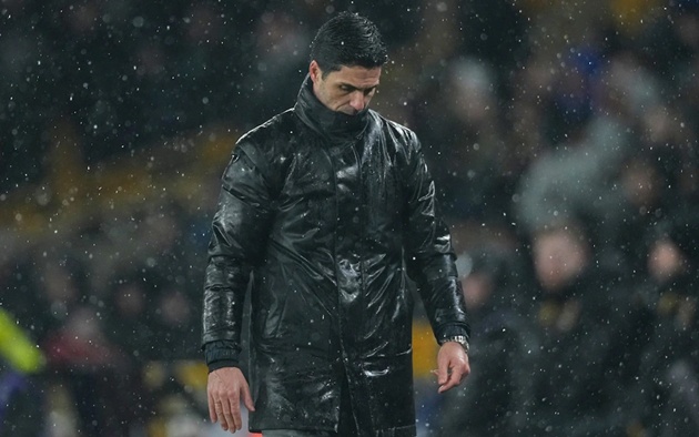 Arteta thất vọng khi Arsenal mất 2 điểm trước Wolves.