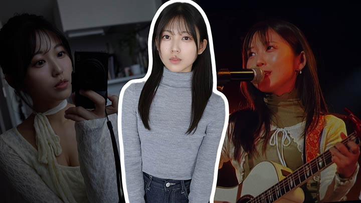 Nanase Tazune biểu diễn với guitar