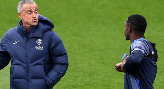 Enrique không hài lòng với phát biểu sau trận của Dembele.