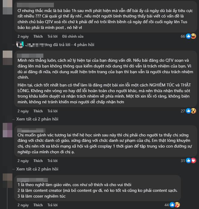 Cosplayer Việt lên tiếng xin lỗi sau drama “giáo viên làm content phản cảm