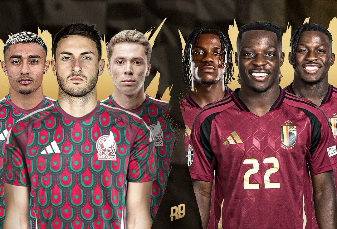 Mexico chuẩn bị chạm trán tuyển Bỉ.