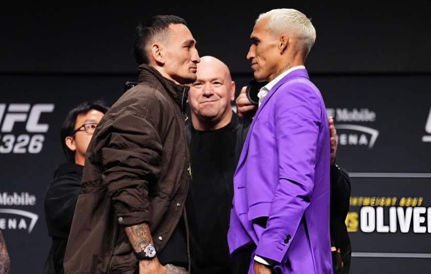 Max Holloway và Charles Oliveira gặp gỡ trước trận đấu