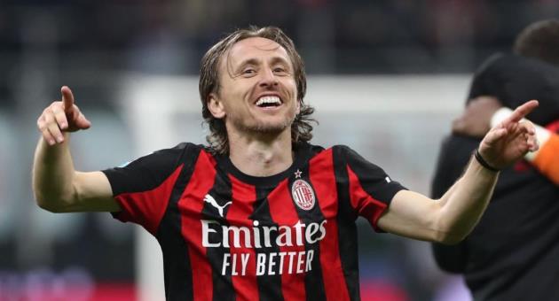Modric vui mừng sau chiến thắng trước Inter. Modric vui mừng sau chiến thắng trước Inter.