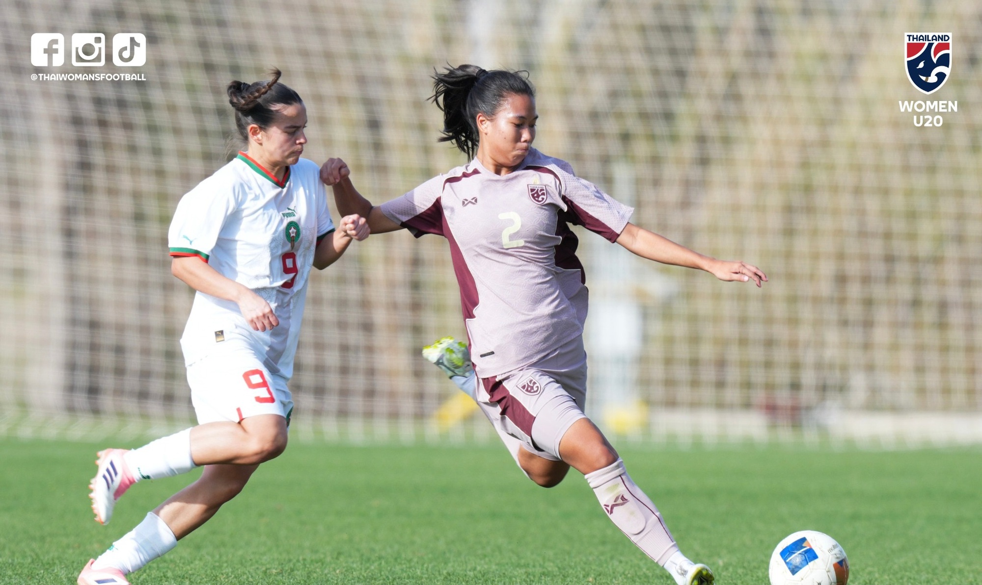 U20 nữ Thái Lan và U20 nữ Maroc trong trận đấu căng thẳng