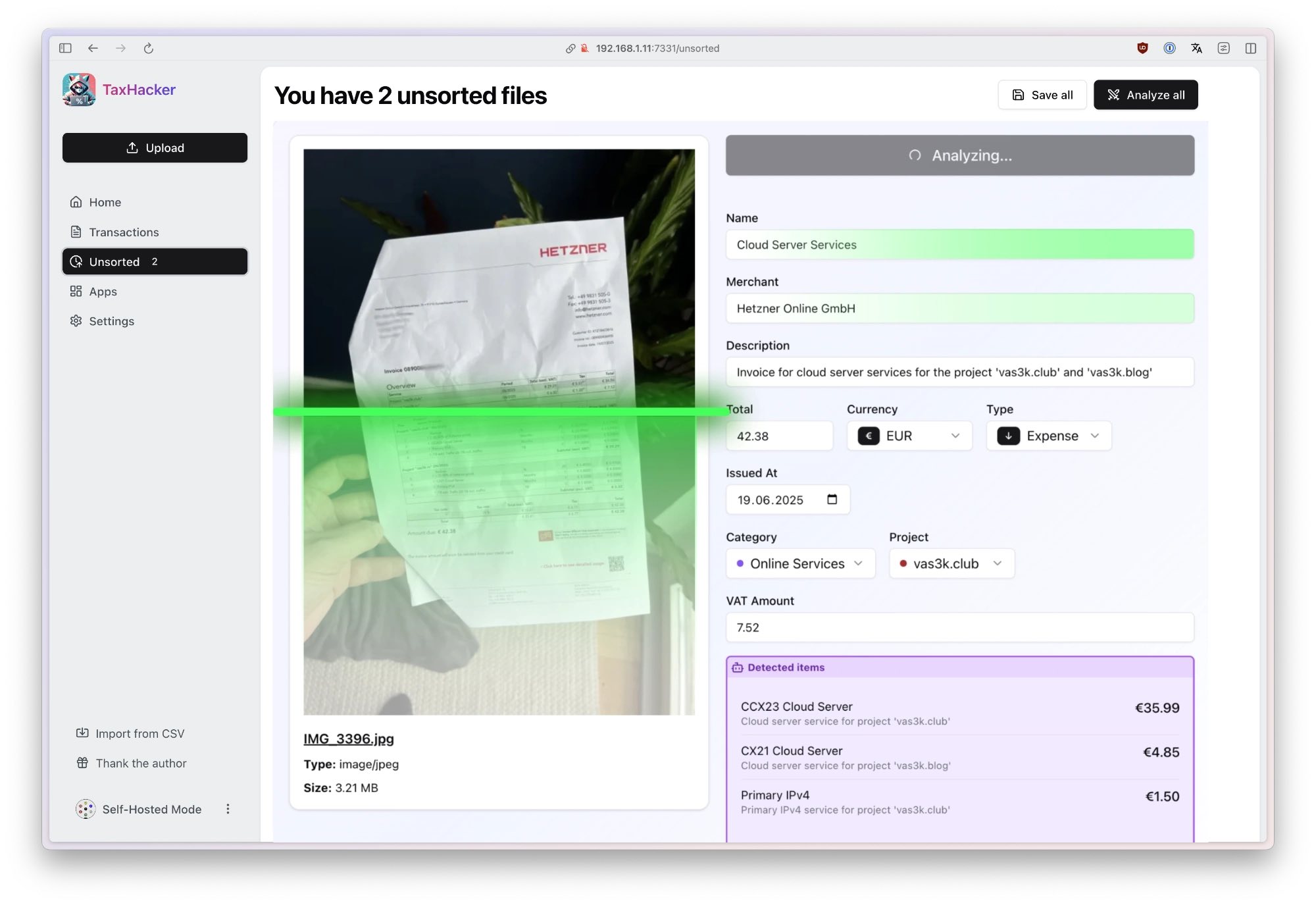Ứng dụng AI đọc hóa đơn tự động