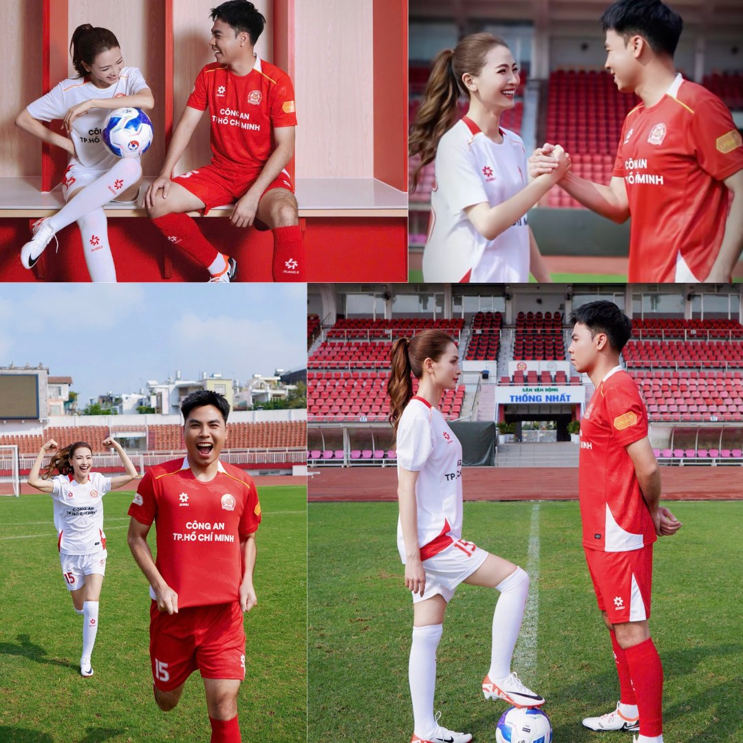 Bộ ảnh cưới đậm style bóng đá của Đức Huy - Mù Tạt