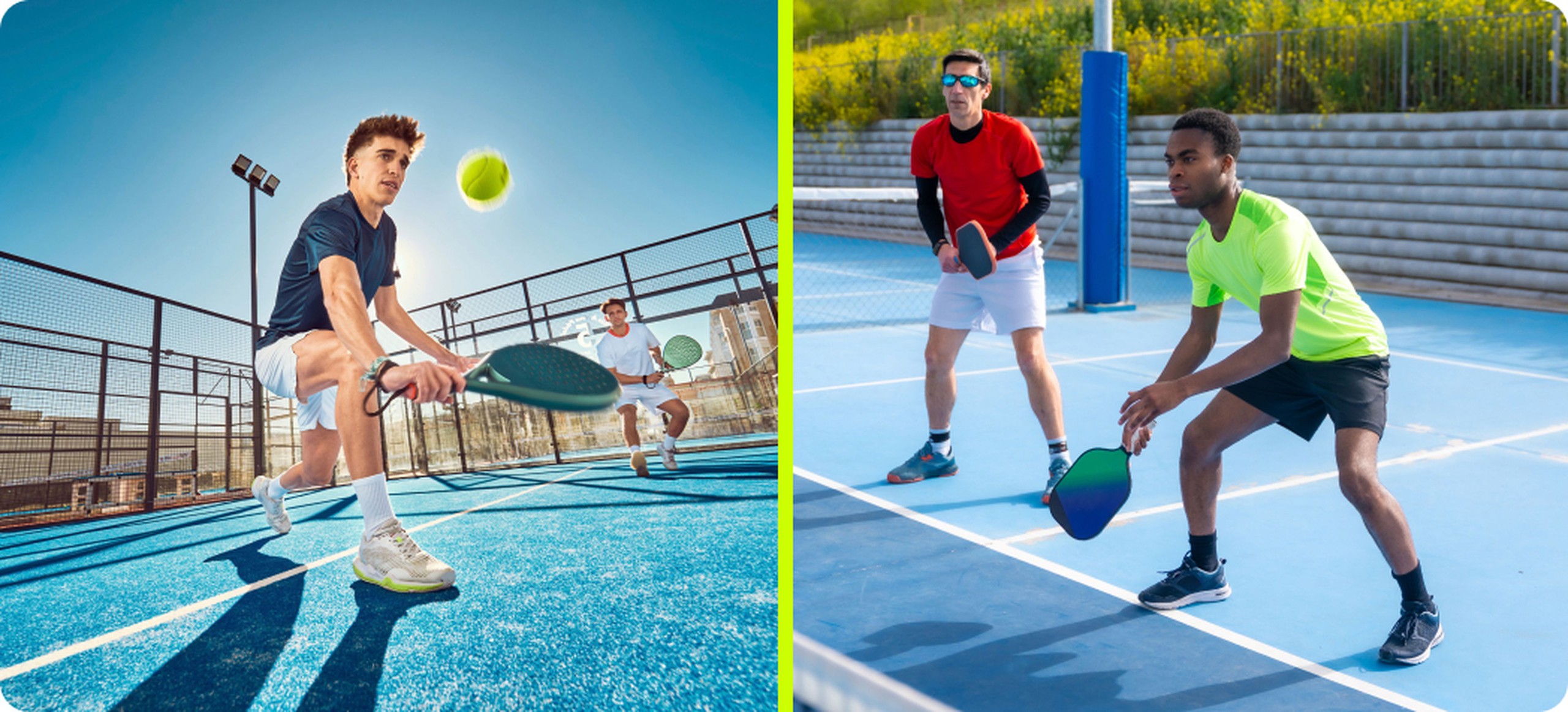 Vì sao Ronaldo, Messi không chọn pickleball? - Ảnh 3. So sánh giữa padel và pickleball