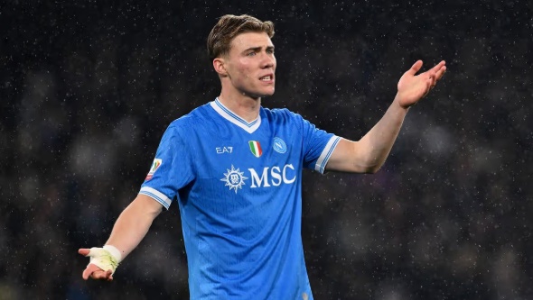 Hojlund gần như chắc chắn sẽ được Napoli mua đứt. Tiền đạo Rasmus Hojlund ở Napoli