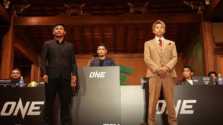 Rodtang và Takeru tại họp báo sự kiện ONE SAMURAI 1