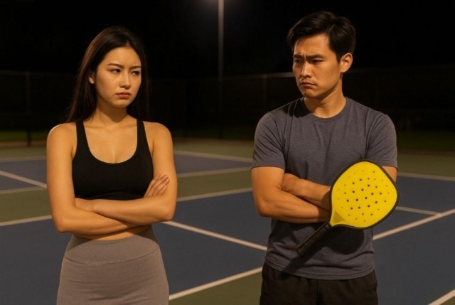 Vợ bật khóc, bỏ về giữa trận vì mâu thuẫn với chồng khi cùng chơi pickleball - Ảnh 1.