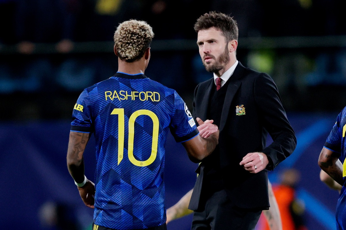 Hình ảnh Rashford và Carrick