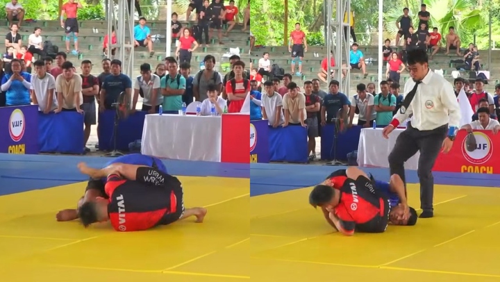 Đào Hồng Sơn thực hiện thế khóa khiến đối thủ xin thua