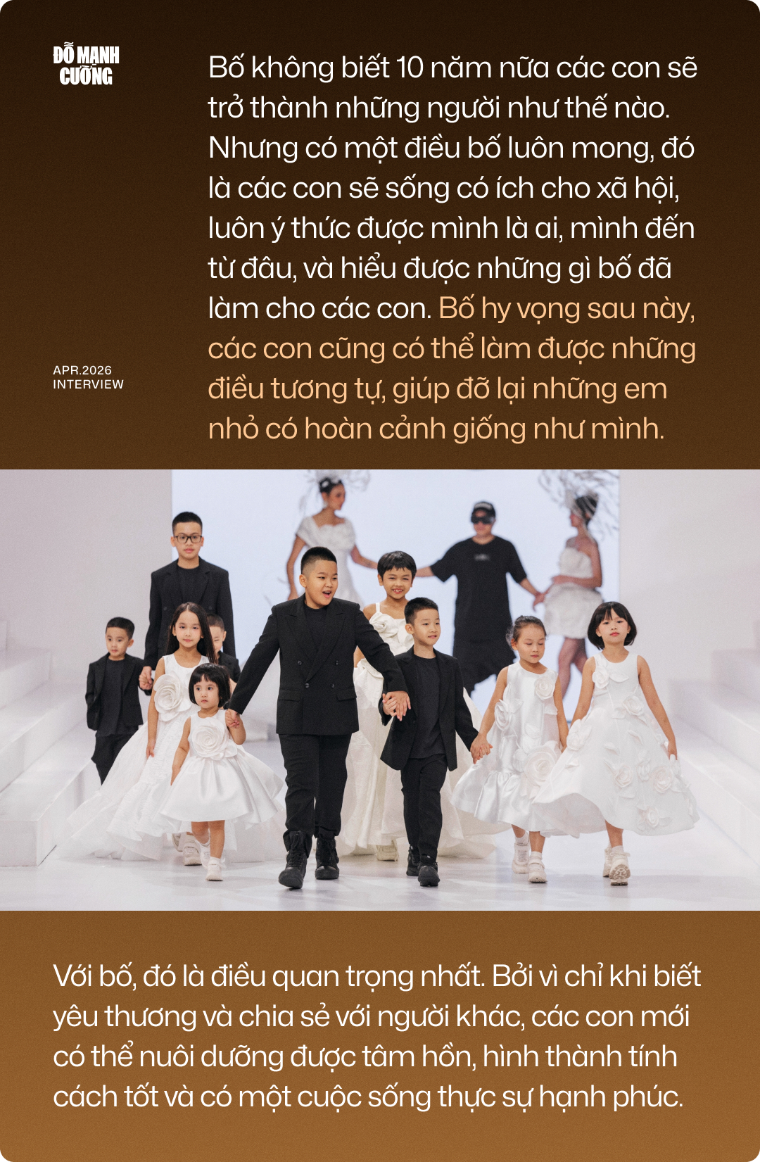 Giao lưu thân mật giữa bố Cường và các con nuôi 