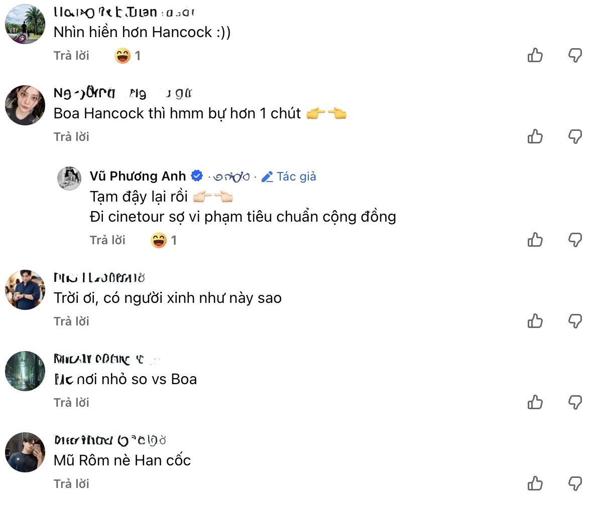 Jun Vũ với trang phục đỏ đặc trưng của Boa Hancock