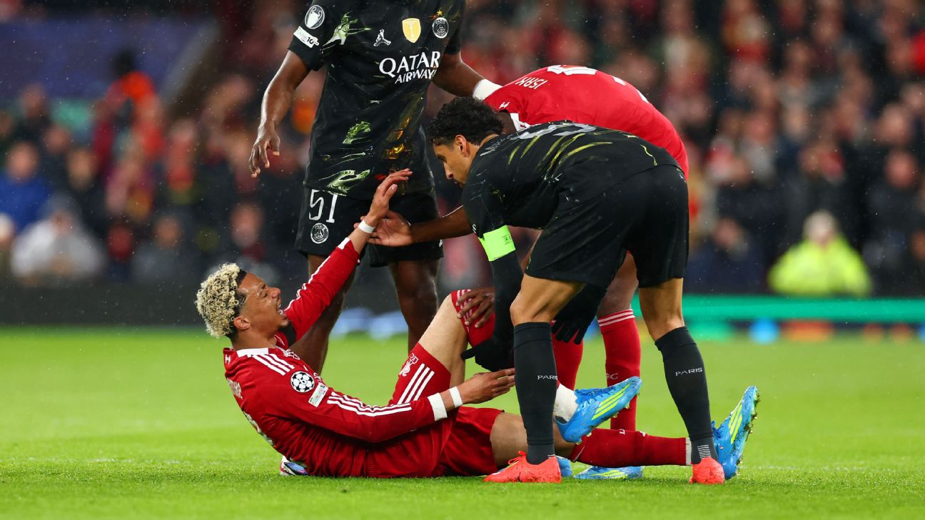 Chấn thương ảnh hưởng nặng nề đến đội hình Liverpool