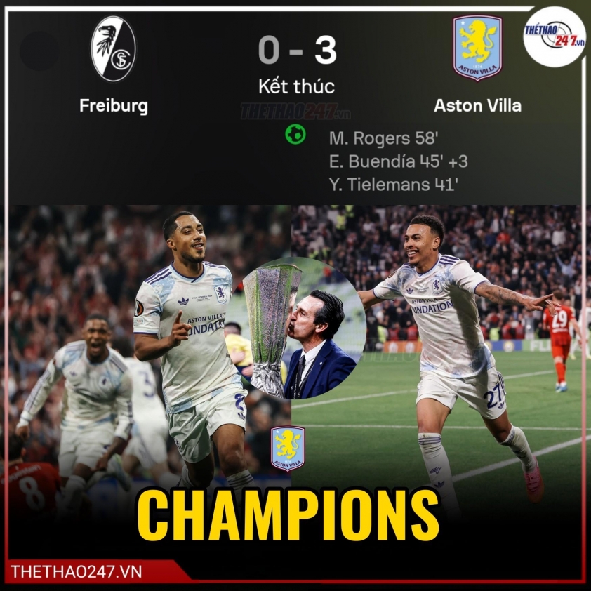 Aston Villa mở rộng cách biệt nhờ pha phối hợp sắc nét Pha phối hợp ghi bàn của Aston Villa trước Freiburg.