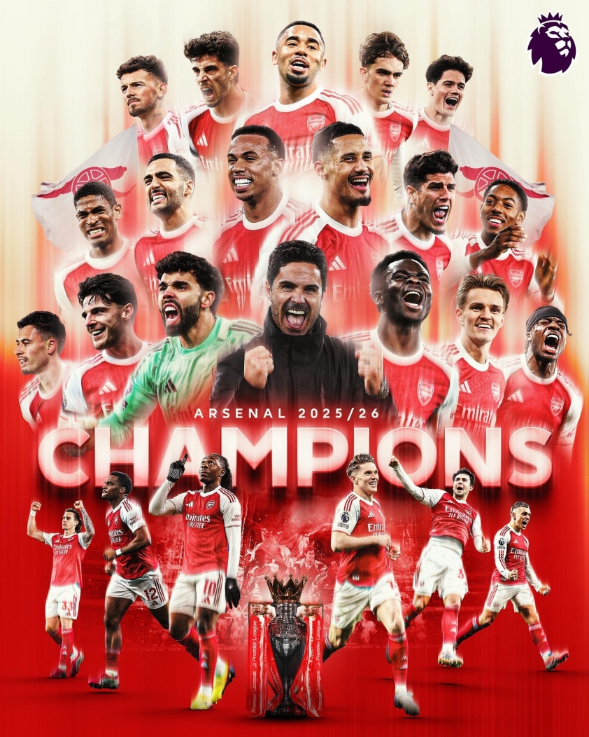 Arsenal vô địch Premier League