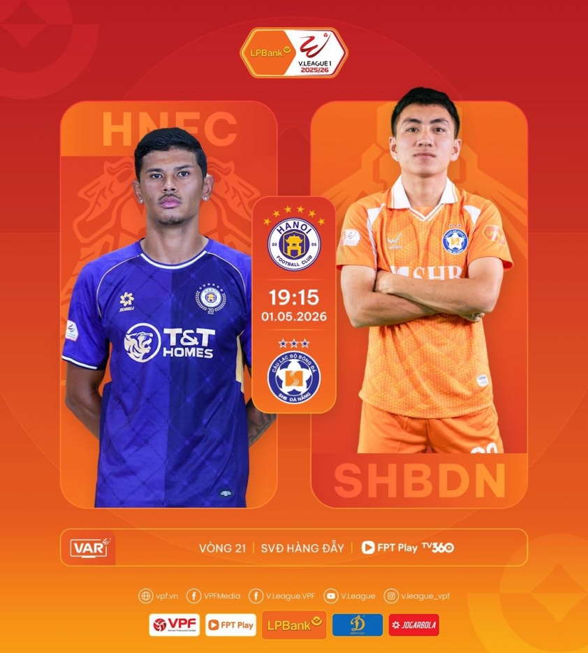 Chủ nhà Hà Nội FC đang được đánh giá cao hơn hẳn Đà Nẵng