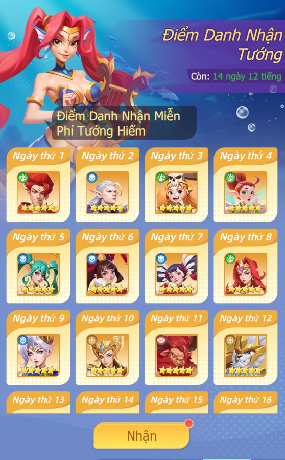 Hoạt động đăng nhập nhận quà hấp dẫn trong Thần Ma Arena