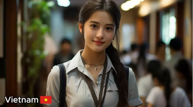 Hình tượng nữ sinh tại các nước châu Á do AI tạo dựng