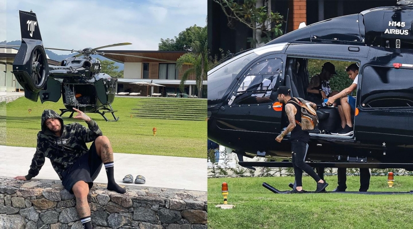 Neymar sử dụng trực thăng cá nhân tránh kẹt xe khi hội quân cùng đội tuyển Brazil