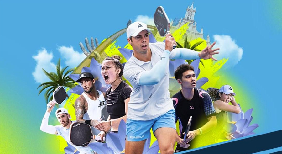 Pickleball, vì sao ta khác Ta khác Tây? - Ảnh 1. Pickleball tại Mỹ xuất hiện nhiều người chơi thiên về sức mạnh, tấn công liên tục.