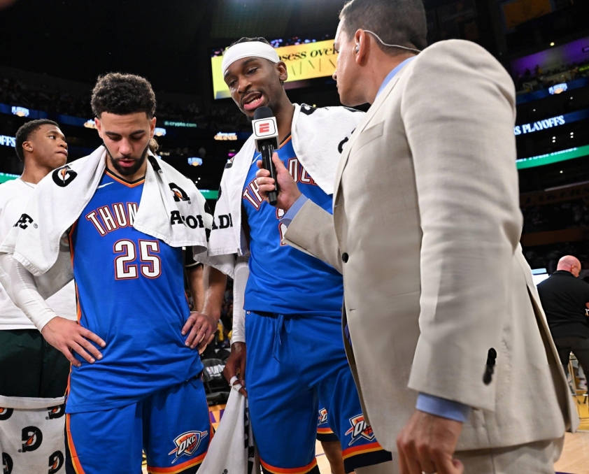 Bộ đôi Shai Gilgeous-Alexander và Ajay Mitchell của OKC áp đảo LeBron James