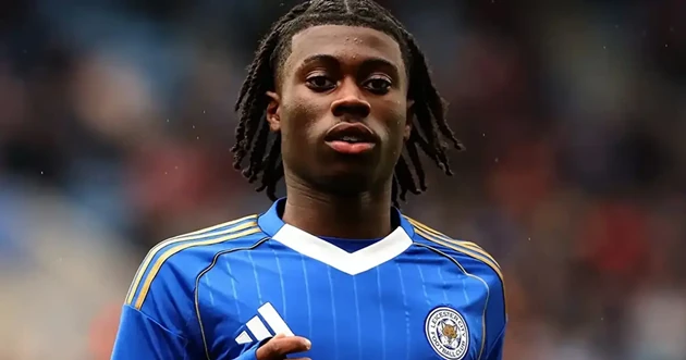 Ảnh Jeremy Monga trong màu áo Leicester City
