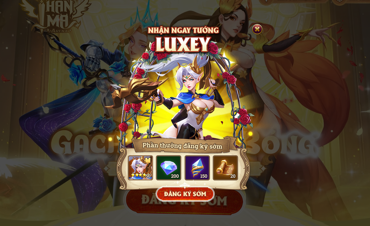 Tướng SSR Luxey sở hữu kỹ năng phép thuật mạnh mẽ trong Thần Ma Arena