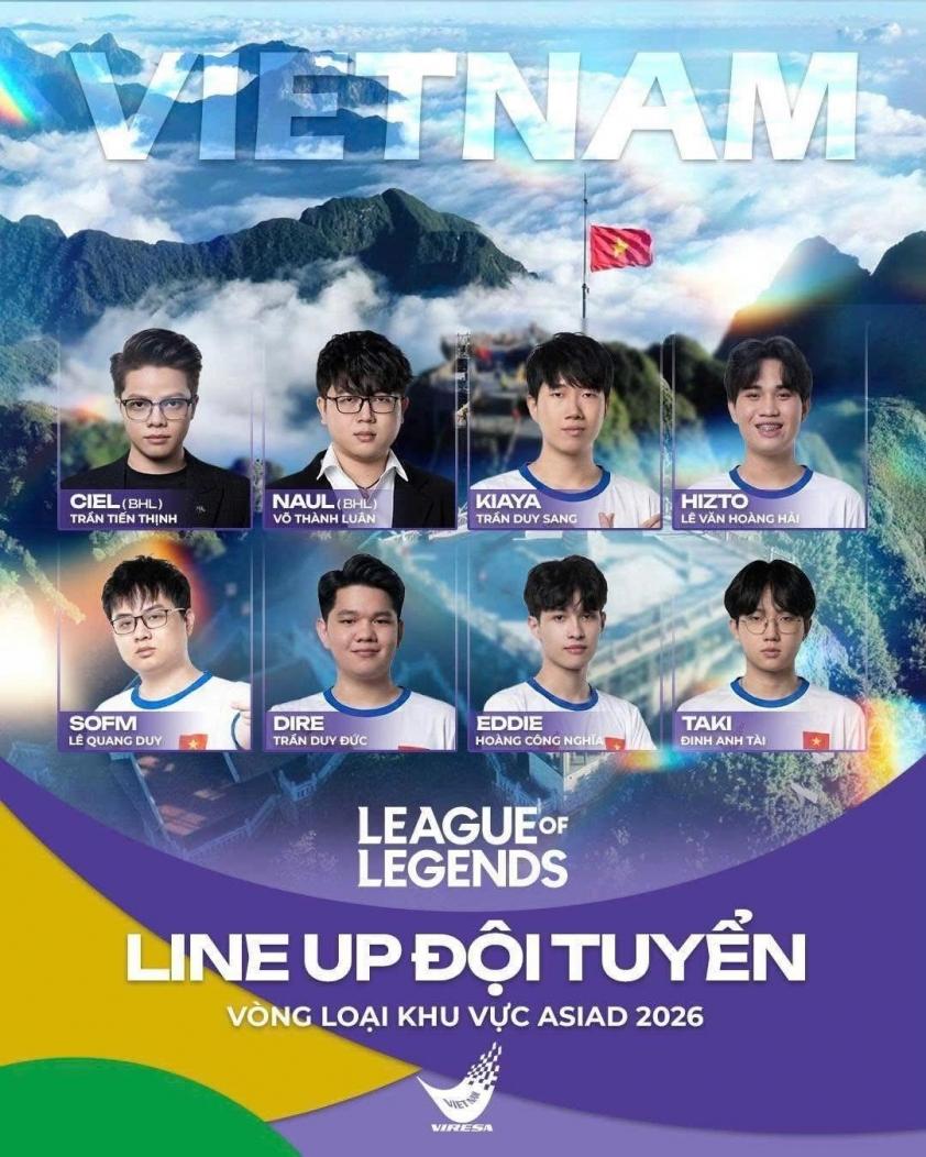 Đội hình LMHT Việt Nam tranh huy chương tại ASIAD 2026 Đội hình LMHT Việt Nam tranh huy chương tại ASIAD 2026