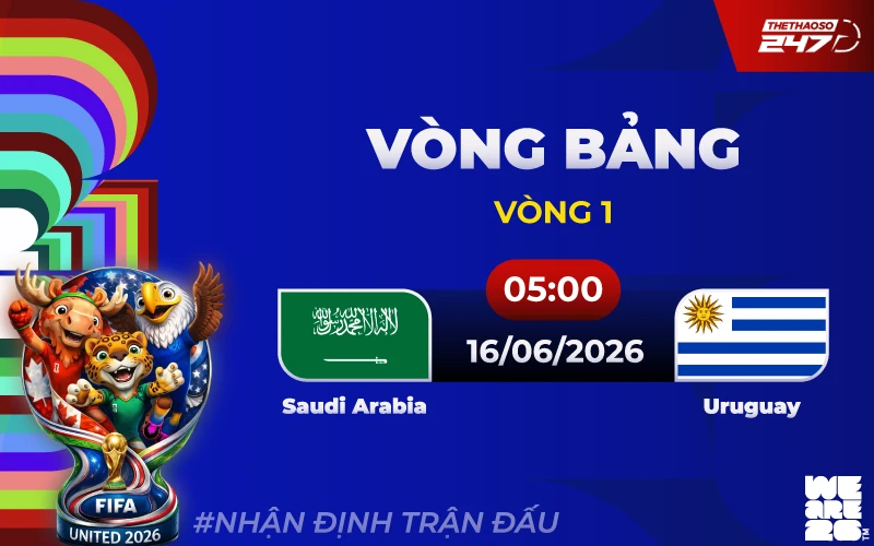 Nhận định Ả Rập vs Uruguay