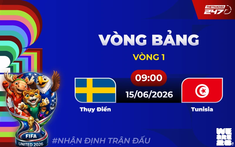 Nhận định Thụy Điển vs Tunisia