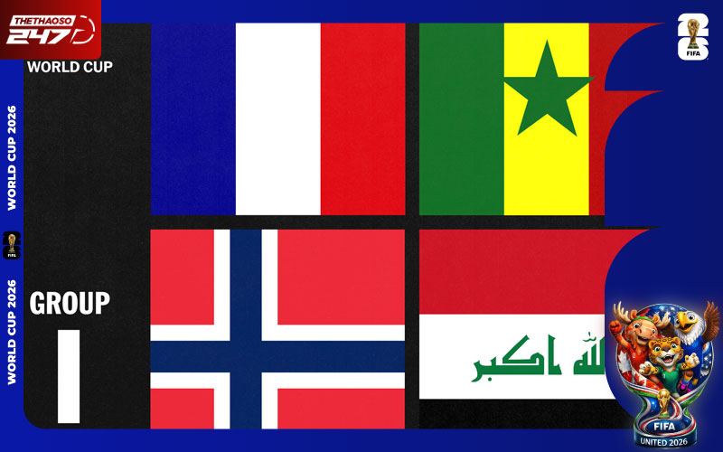 Lịch thi đấu bảng I World Cup 2026 theo giờ Việt Nam